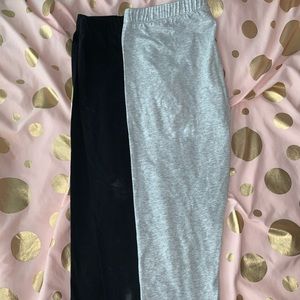 ‼️Two For One NWOT‼️Black & Gray Capri Leggings